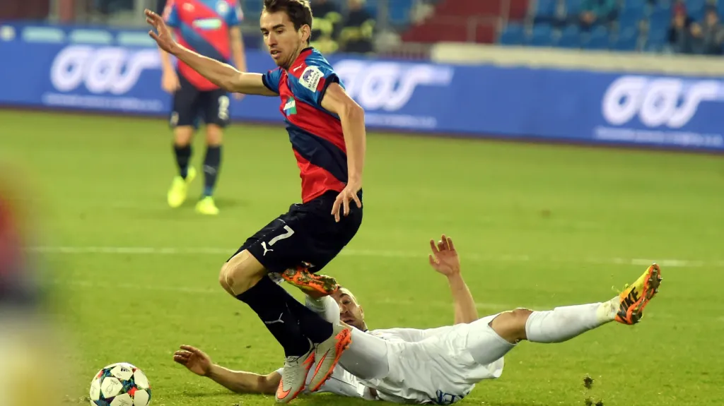 Plzeňský Tomáš Hořava v utkání s Baníkem Ostrava