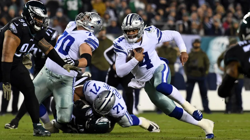 Dak Prescott v utkání proti Philadelphii