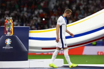 Zklamaný Angličan Harry Kane po finále mistrovství Evropy