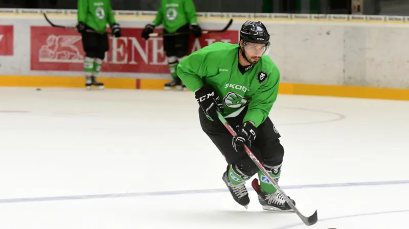 Jakub Valský na tréninku Mladé Boleslavi