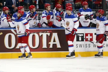 Radost hokejistů Ruska