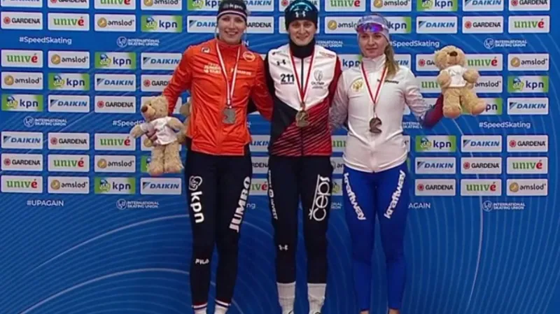 Jízda Martiny Sáblíkové na 3000 metrů v Polsku