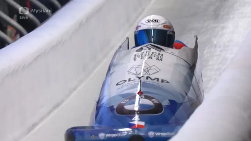 1. jízda dvojbobu Dvořák/Suchý