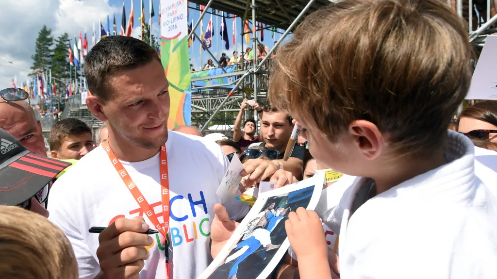 Lukáš Krpálek při setkání s fanoušky