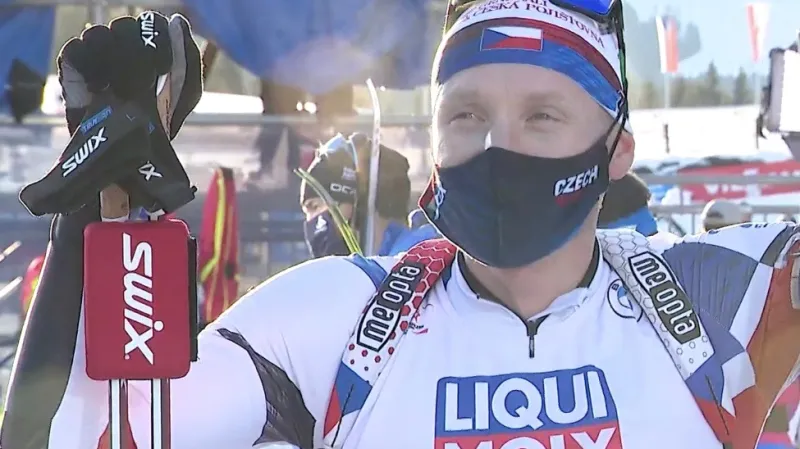 Moravec byl ve sprintu v Hochfilzenu 27., vyhrál Laegreid