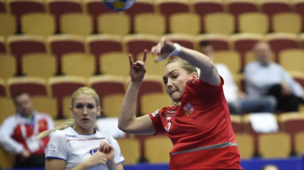 Jana Knedlíková v zápase proti Ruskám