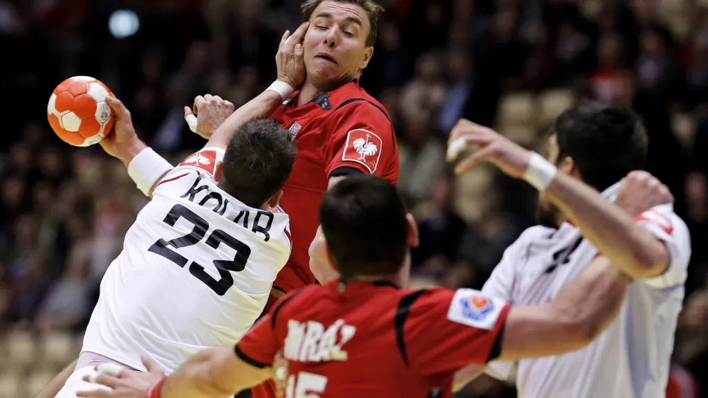 Filip Jícha v utkání s Rakouskem