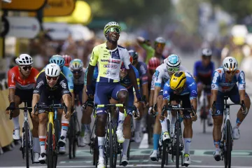Biniam Girmay vítězí na Tour de France