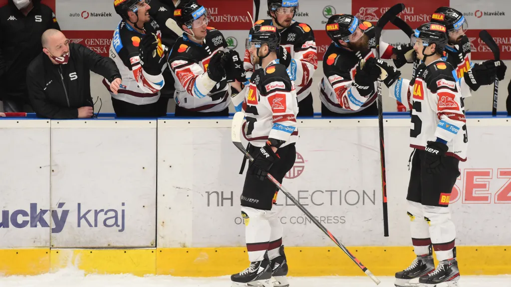 Radost hokejistů Sparty