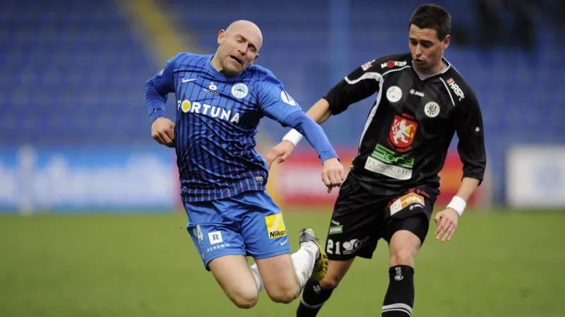 Jiří Štajner v zápase s Hradcem