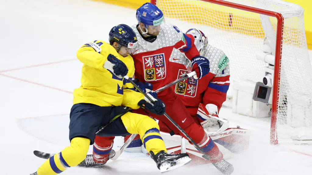 Jan Rutta v utkání proti Švédsku