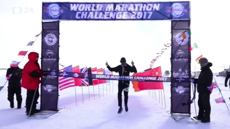 Vabroušek byl druhý na World Marathon Challenge
