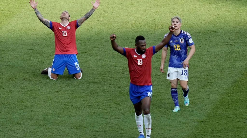 Radost fotbalistů Kostariky