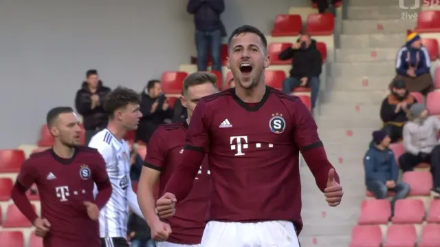 Gól v utkání Sparta Praha – České Budějovice: Minčev – 1:0 (37. min.)