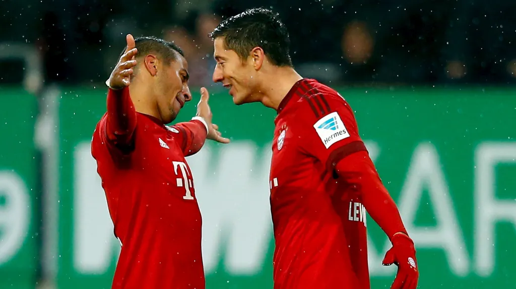 Slavící fotbalisté Bayernu Mnichov