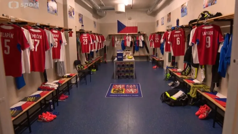 Startuje MS juniorů ve florbale, kabina české reprezentace je připravená
