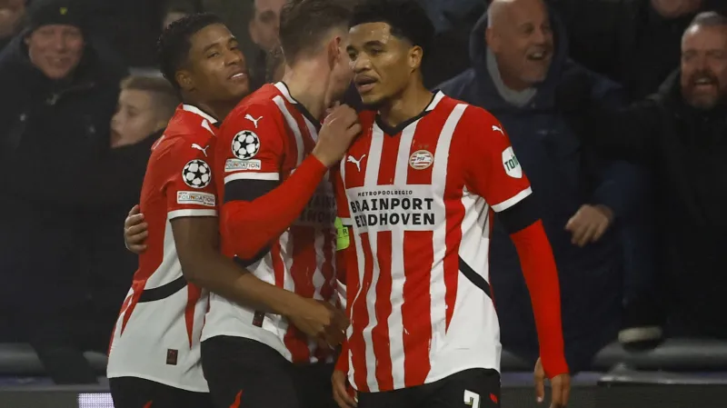 Radost fotbalistů PSV Eindhoven