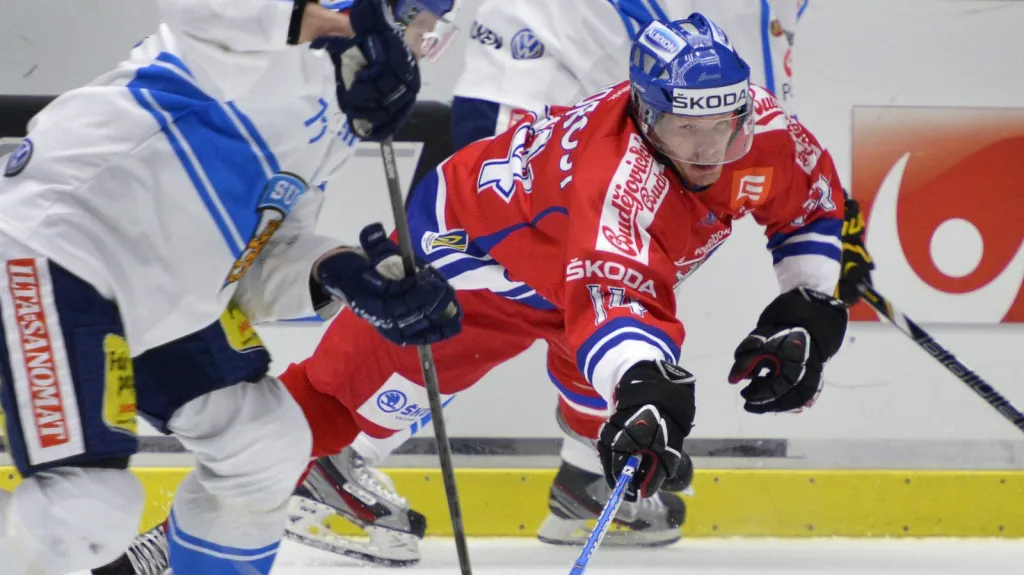 Václav Nedorost v zápase s Finskem