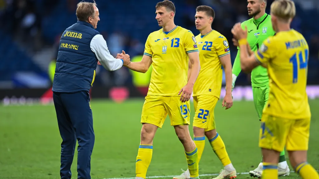 Oleksandr Petrakov s ukrajinskými fotbalisty