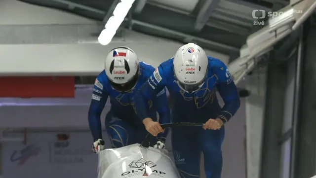 Jízdy Matěje Běhounka s Ondřejem Rappem na SP v Siguldě