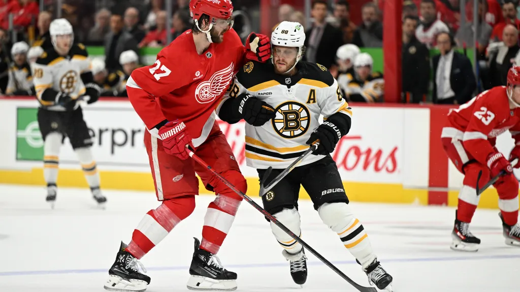 David Pastrňák proti Detroitu