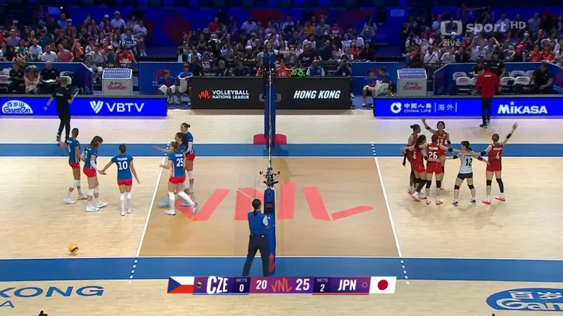 Závěr zápasu Česko – Japonsko