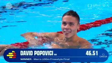 Popovici nedal šanci soupeřům na kraulařské stovce