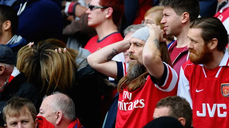 Zklamaní fanoušci Arsenalu