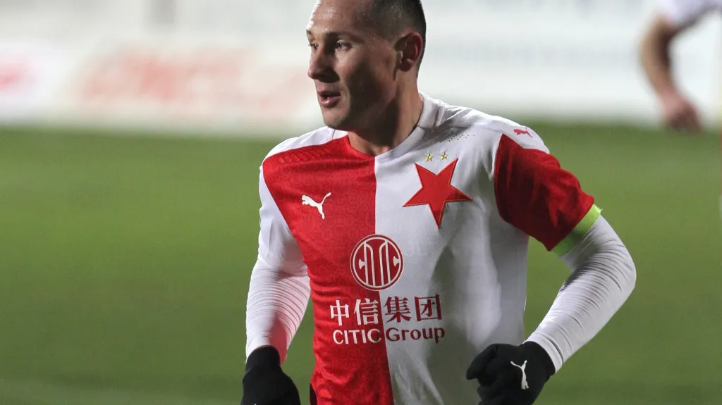 Jan Bořil v dresu Slavie
