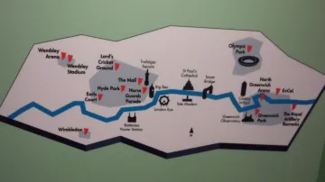 Mapa olympijského Londýna
