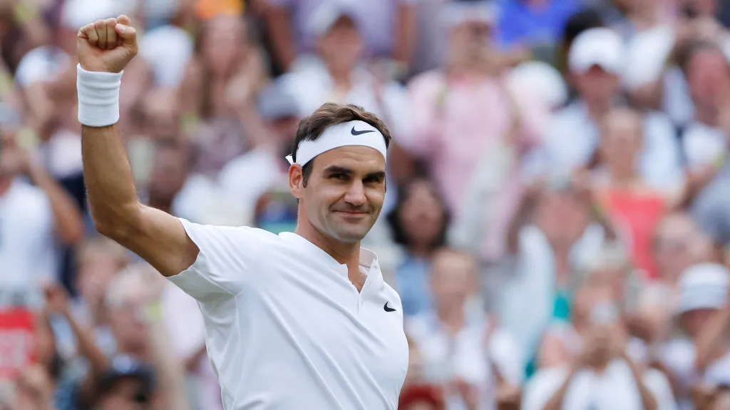 Spokojený Roger Federer během Wimbledonu