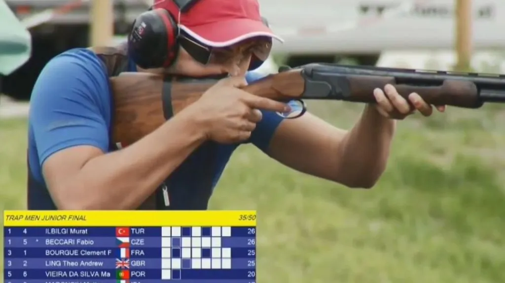 Junior Beccari získal na ME brokařů bronz v trapu