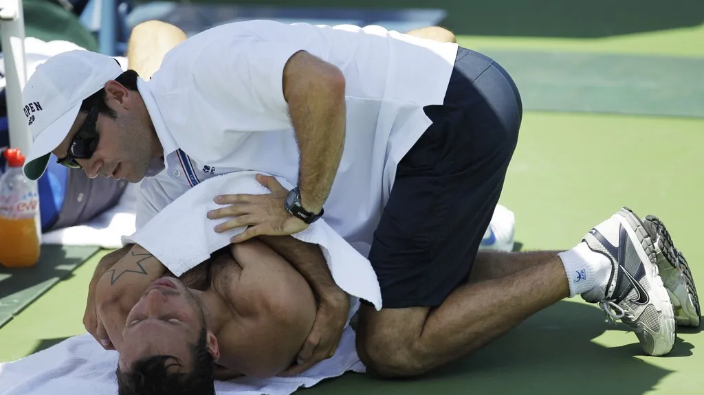 Zraněný Radek Štěpánek