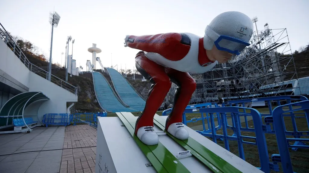 Olympijské skokanské můstky ve středisku Alpensia