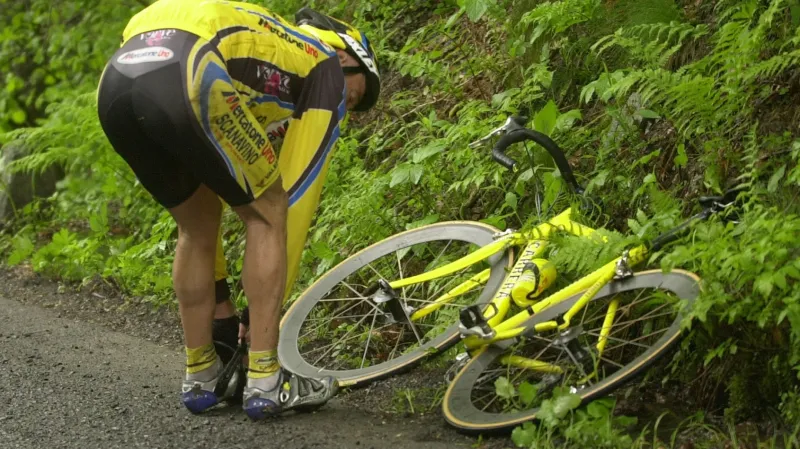 Marco Pantani při svém posledním Giru v roce 2003