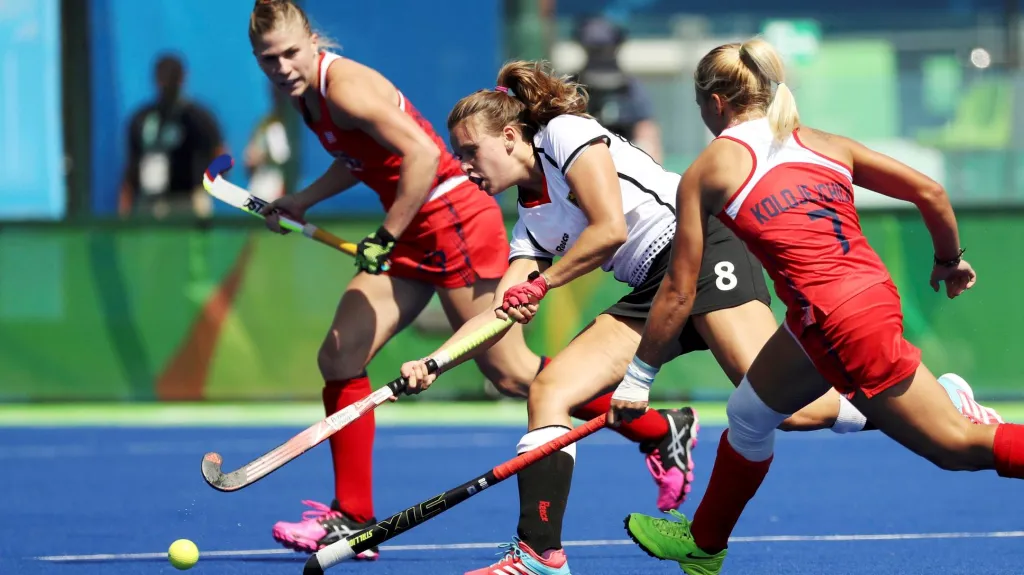 Hokejistky USA v utkání s Německem