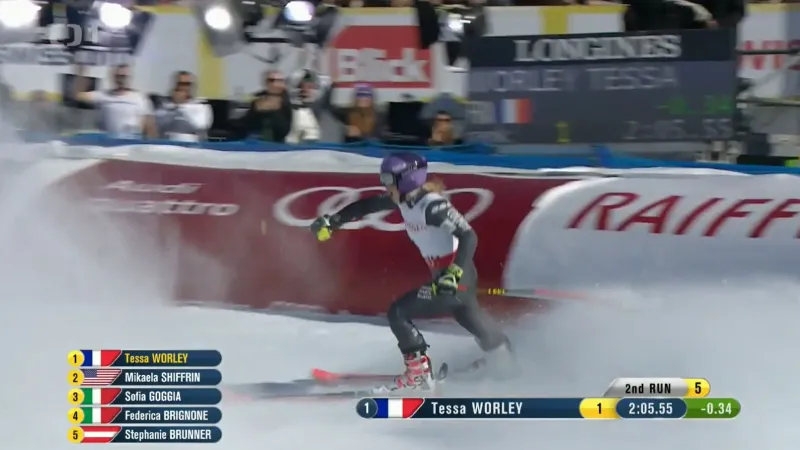 Worleyová je novou mistryní světa v obřím slalomu