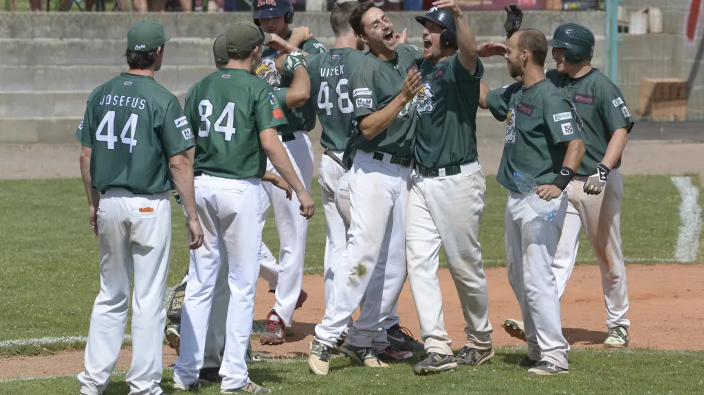 Radost baseballistů Eagles Praha