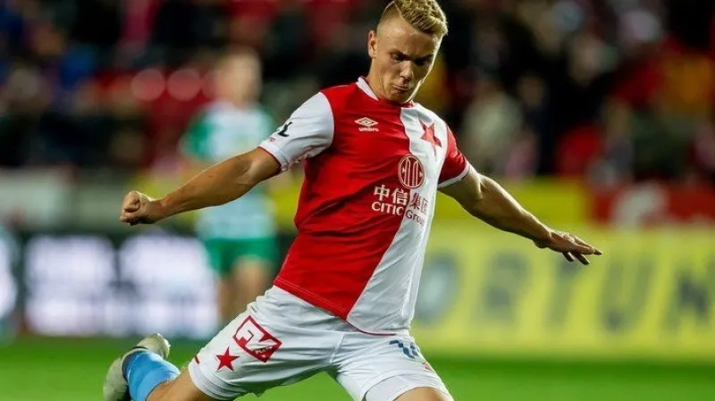 Jan Matoušek v dresu Slavie