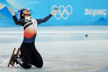 Hwang Te-hon se raduje z vítězství