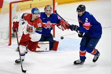 Kapitán národního týmu Roman Červenka v utkání proti Velké Británii