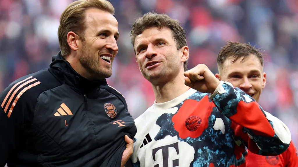 Harry Kane a Thomas Müller