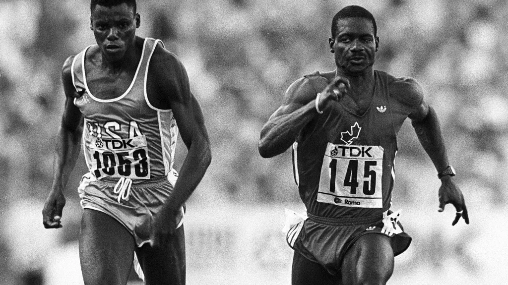 Carl Lewis a Ben Johnson