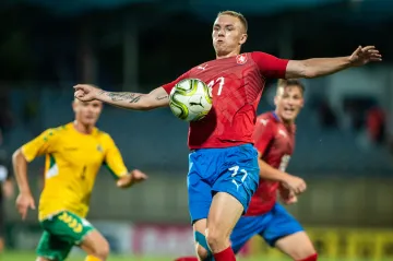 Jan Matoušek v utkání proti Litvě