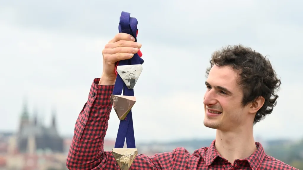 Adam Ondra před SP v boulderingu v Praze