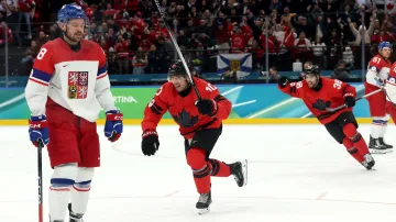 Gól v utkání Kanada – Česko: Suzuki – 3:3 (57. min.)