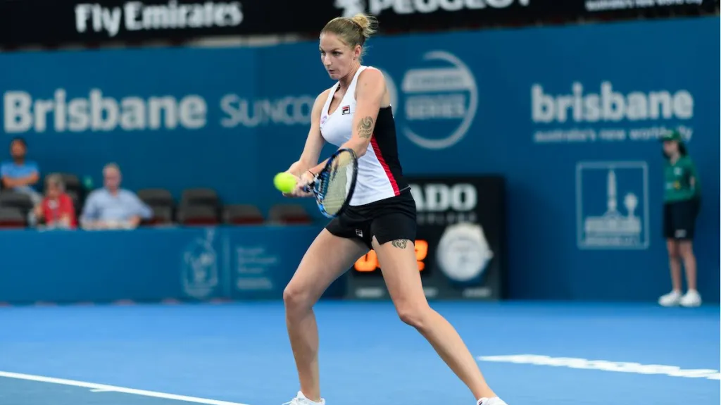 Karolína Plíšková na turnaji v Brisbane