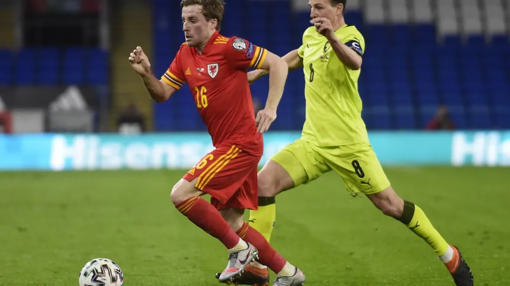 Vladimír Darida v utkání s Walesem