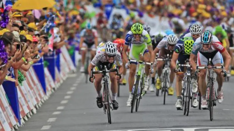 Závěrečný spurt 10. etapy Tour de France