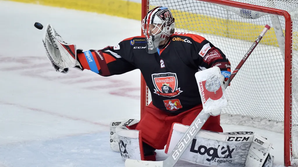 Brankář Hradce Králové Marek Mazanec